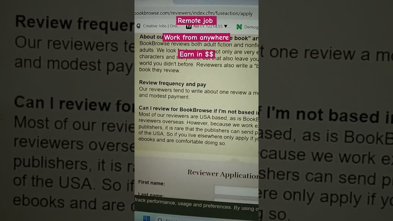 Book Reviewer Job | work from home | Earn $$ 