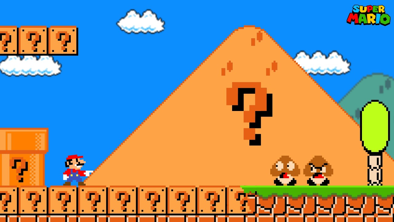 Super Mario Bros., но Марио может превращать всё, что захочет, в блоки предметов.