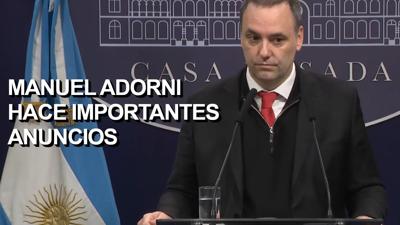 Vocero Manuel Adorni da importantes anuncios en conferencia de prensa