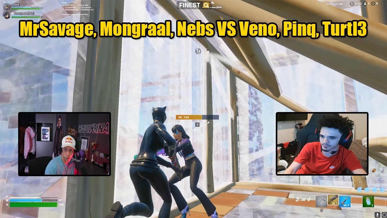 MrSavage VS Veno in PRO 3V3 Realistics (INTENSE FIGHTS)! #fortnite #mrsavage #mongraal