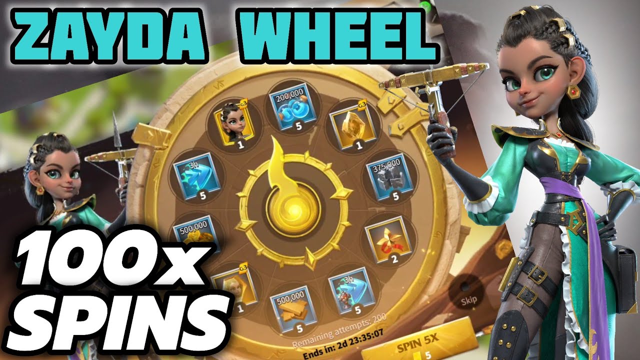 call of dragons - Zayda is OP 100x LUCKY WHEEL SPIN