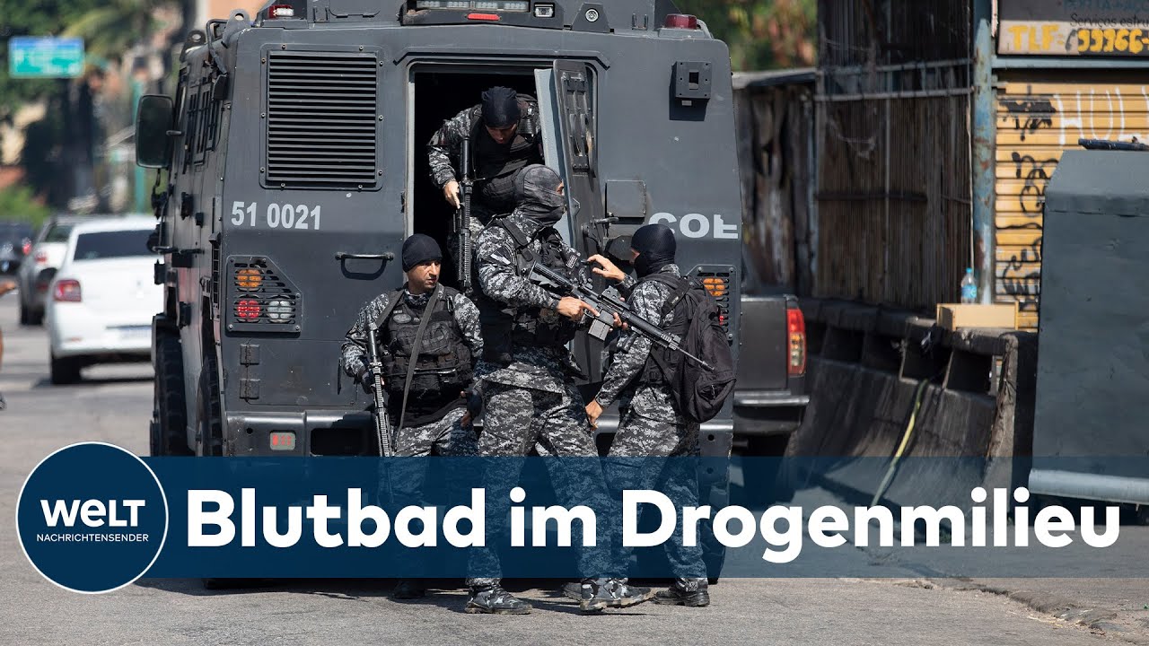 BRASILIEN: 25 Tote Großeinsatz gegen DROGENBANDE in Rio de Janeiro