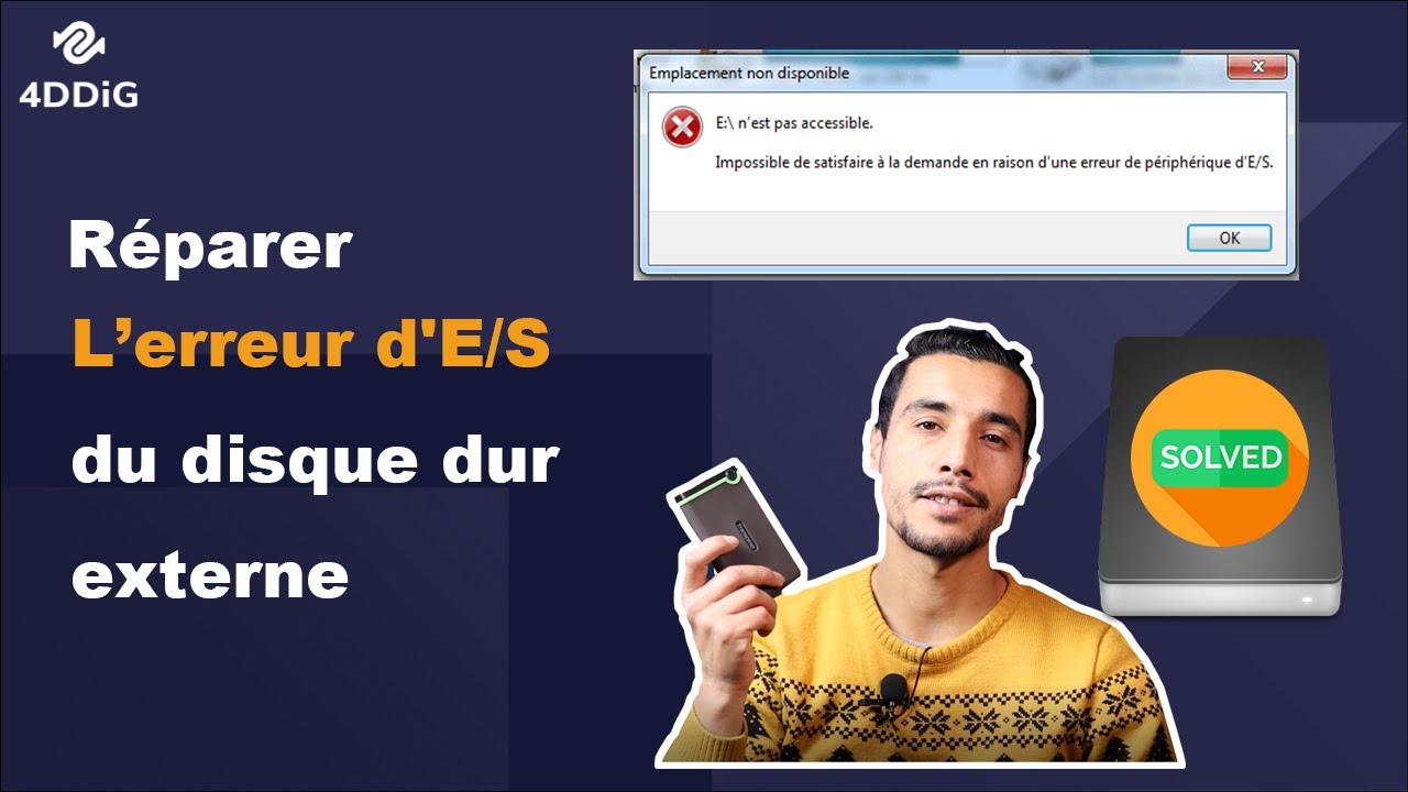 Réparer l'erreur d'E/S du disque dur externe (7 méthodes) 👍