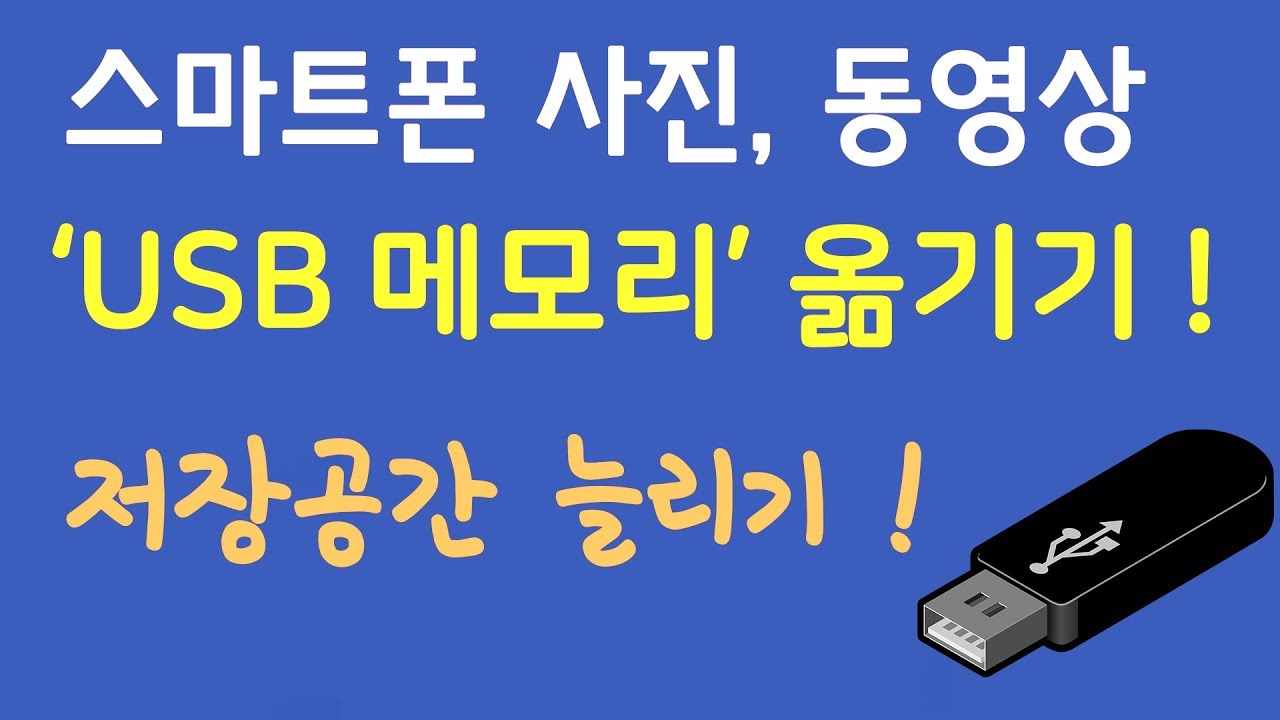 스마트폰 저장공간 부족할때.. (사진, 동영상 파일 USB 메모리로 옮기기 ) 내파일 앱 활용법!