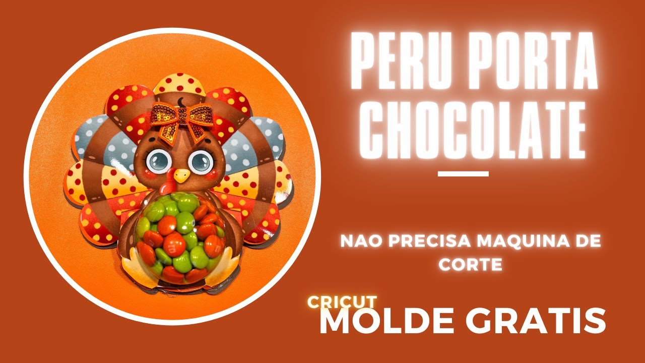 Peruzinho Porta Doce / Chocolate com molde #dani_tutorial #diy #thanksgiving #papelaria