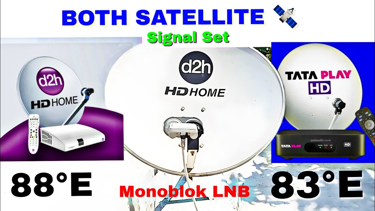TATA PLAY Dish Antenna Setting , Videocon d2h Dish Antenna Setting by Monoblok LNB