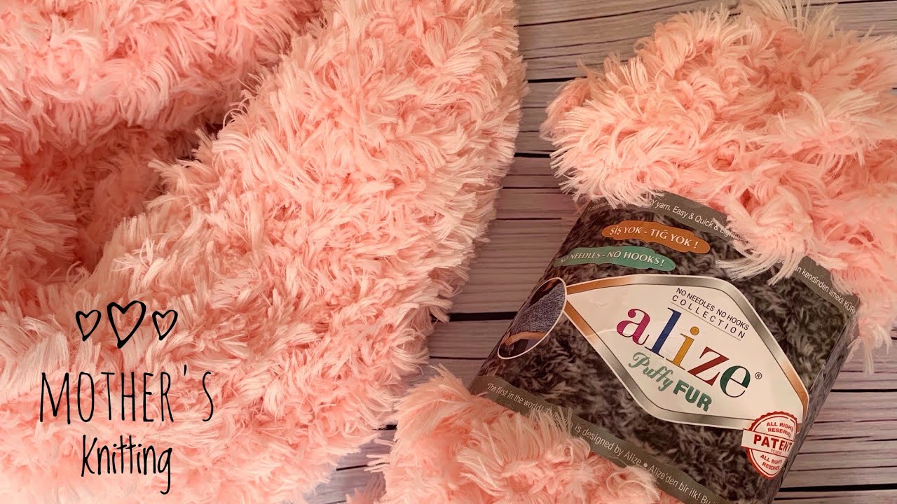 Новинка! Alize Puffy Fur! Снуд своими руками за 10 минут.