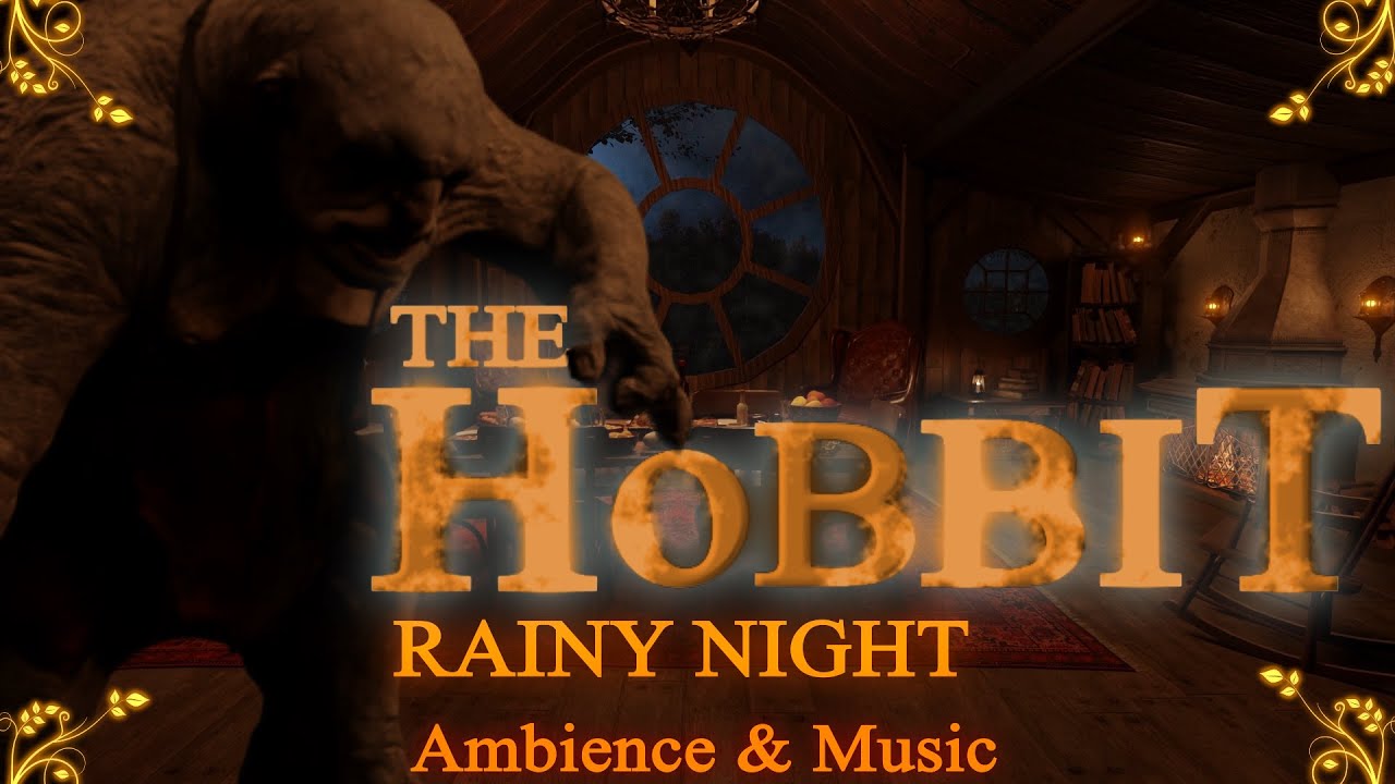 The Lord of The Rings |  Cozy Rain at The Hobbit Hole | Ambience & Relaxing Music