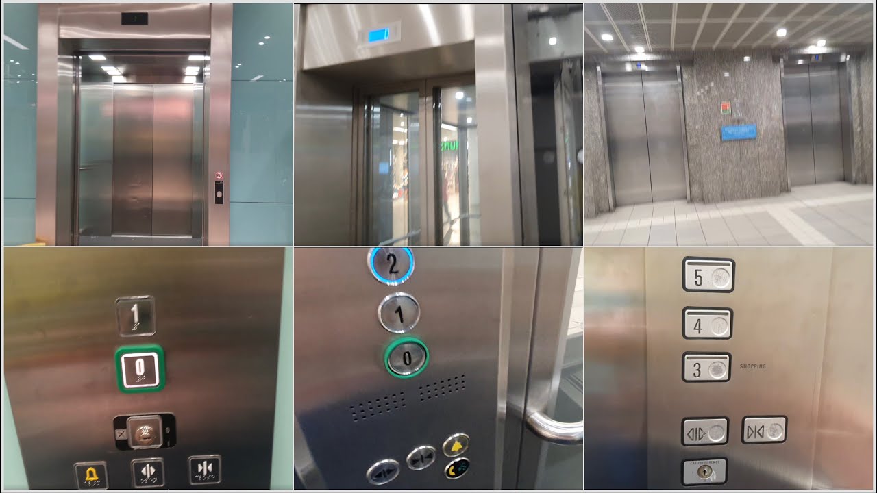 All lifts at Castle Court Belfast (Classic Schindlers, Orona, Thyssen Krupp)
