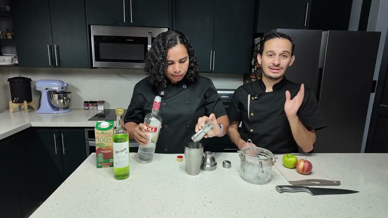 Cóctel de manzana y vodka