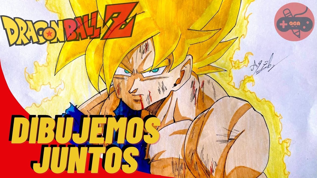 DIBUJEMOS JUNTOS a GOKU SUPER SAIYAJIN 🖌️| QuijadaGame&Art