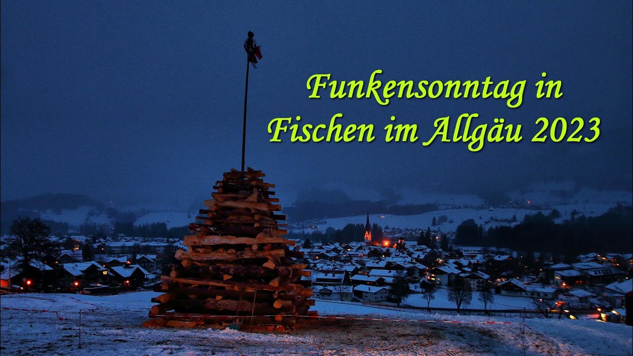 Funkensonntag Fischen - unverfälschter Brauchtum (2023)