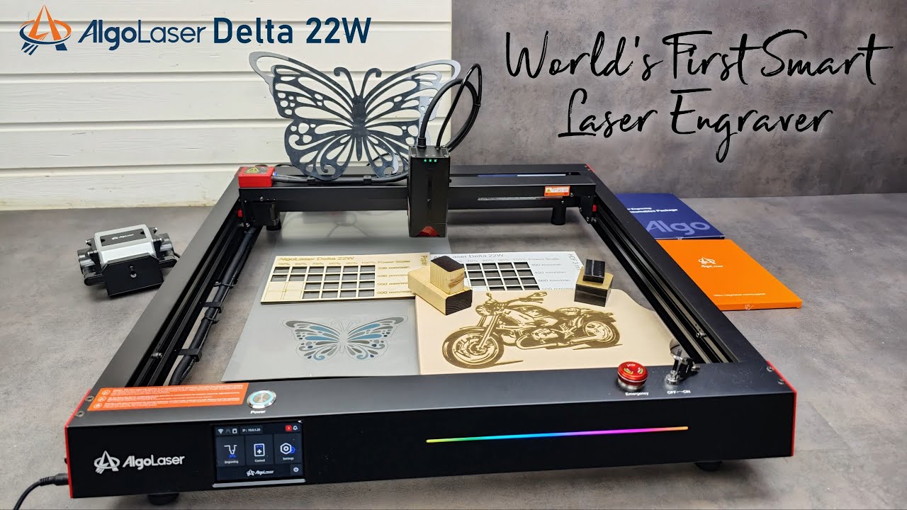 World's First Smart Laser Engraver AlgoLaser Delta 22W | Touch Screen and Smart Air Assist Pump