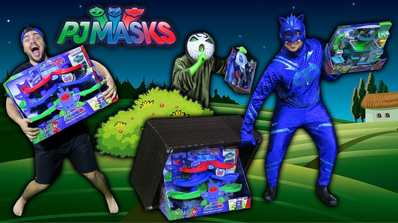 O MONSTRO QUE ROUBOU MEUS BRINQUEDOS DE PJ MASK !!! VIREI O MENINO GATO !!!