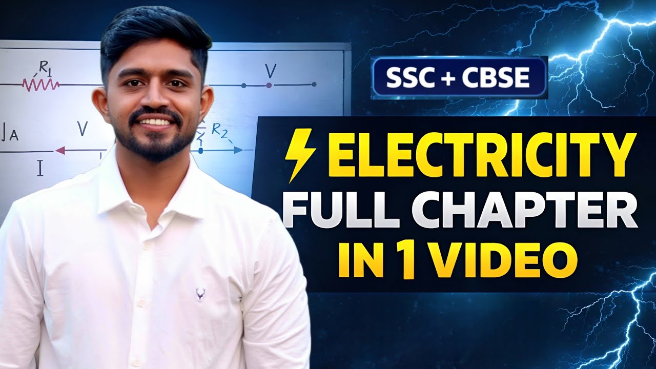 Class 10 ELECTRICITY Full Chapter⚡| SSC & CBSE | One Shot| English+Telugu | TS & AP | by Sarvesh Sir