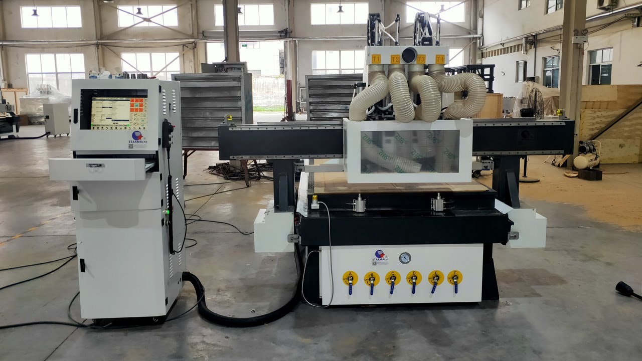 How to operate LNC - STARMA CNC woodworking pneumatic cnc router machine for panel cabinet furniture