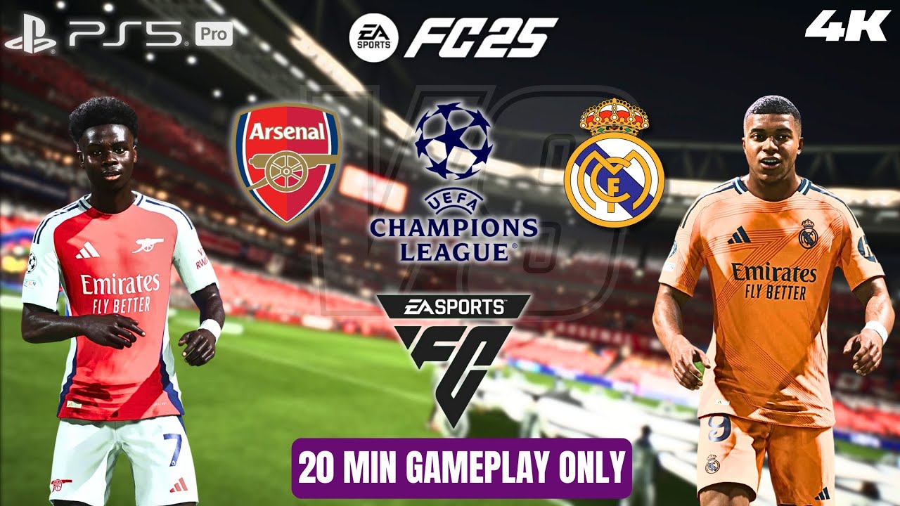 FC 25 - Arsenal vs. Real Madrid - UEFA Champions League 24/25 Quarter Finals Match [PS5 PRO 4K60]