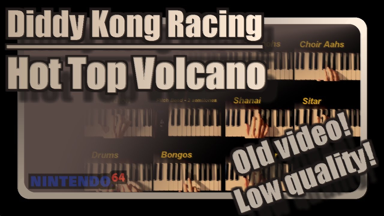 Hot Top Volcano (Diddy Kong Racing, N64) - All tracks on keyboard