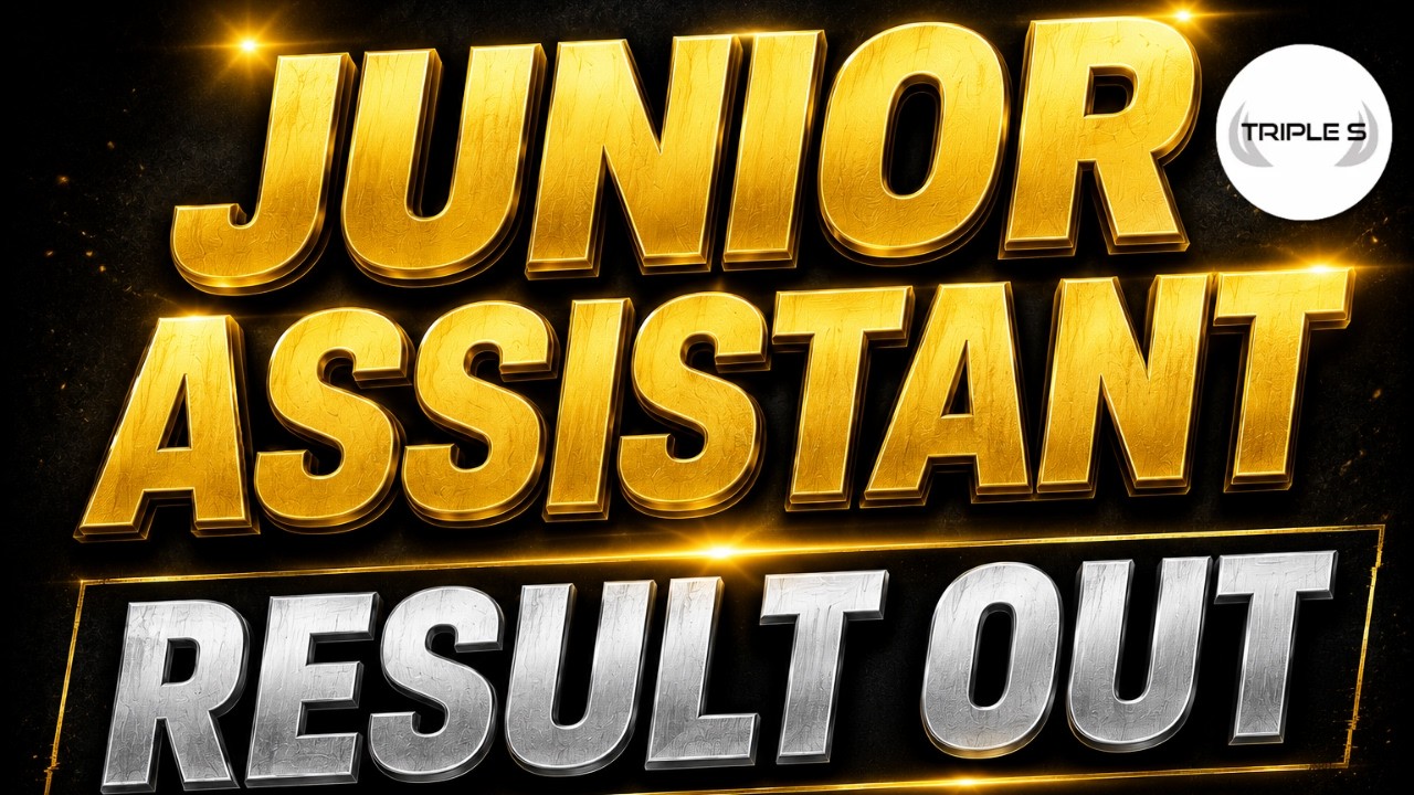 Junior Assistant Result Out @TripleSClasses