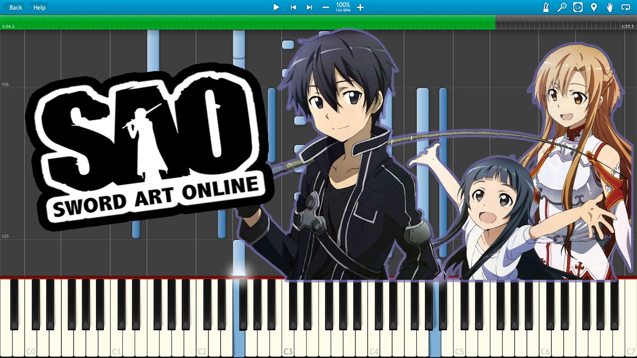 Sword Art Online 1 & 2 - All Endings Medley (Piano Tutorial) [Synthesia]