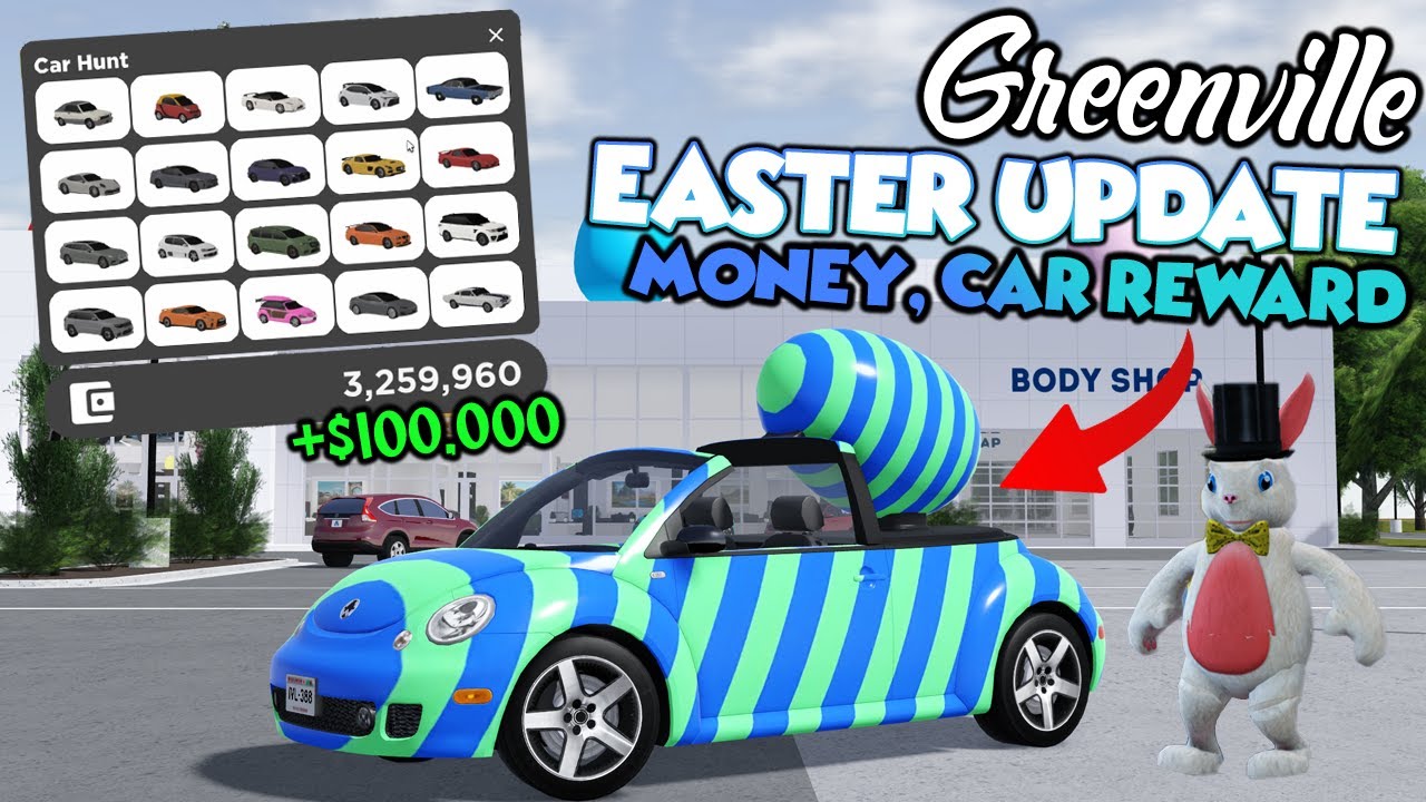EASTER EVENT UPDATE!!!! (LIMITED CAR, MONEY, & MORE!) || ROBLOX - Greenville