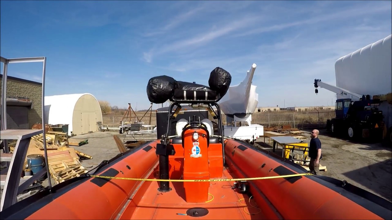 A demonstration of how PointSAR Marine Rescue's emergency self righting system works on their RHIB