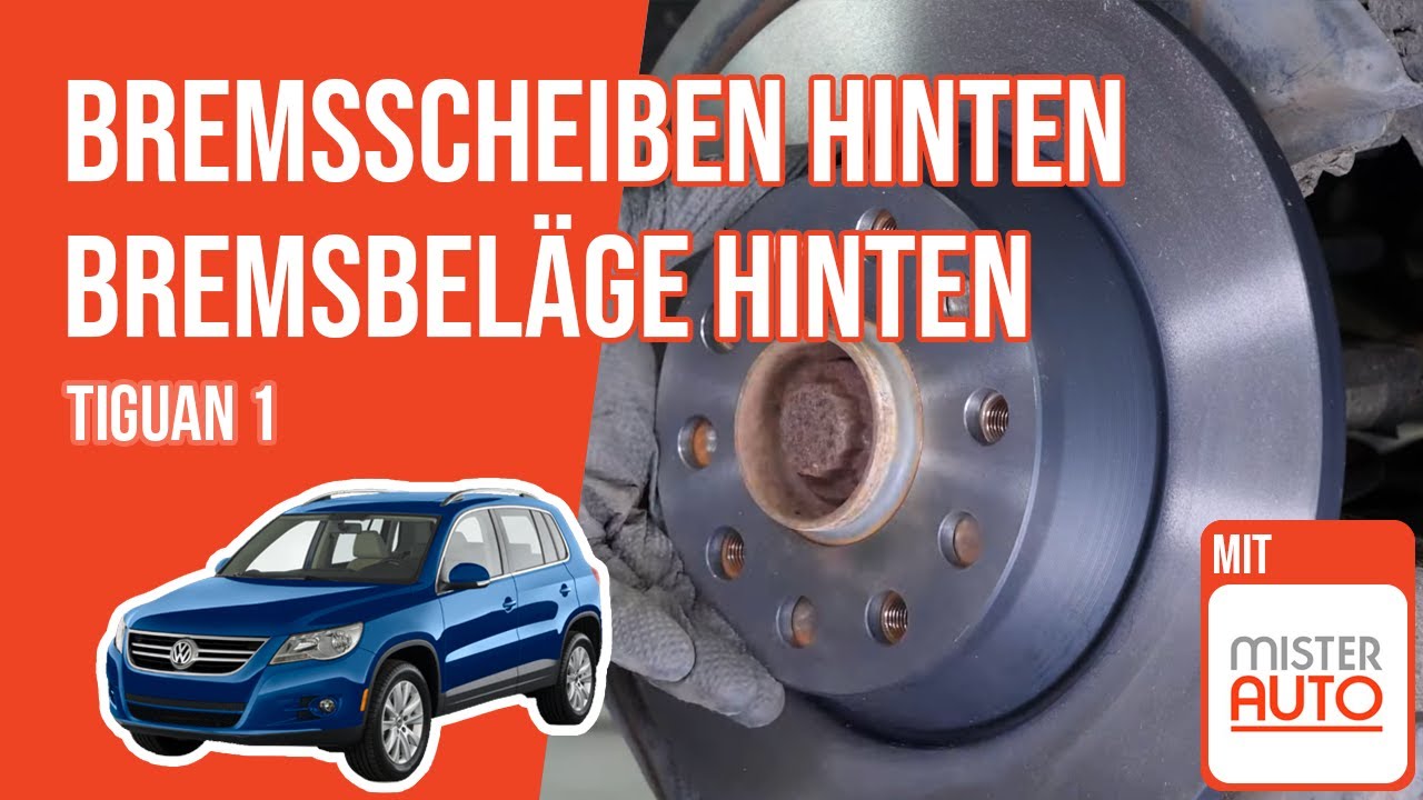 Wie Tiguan 1 Bremsscheiben hinten, Bremsbeläge hinten wechseln 🚗