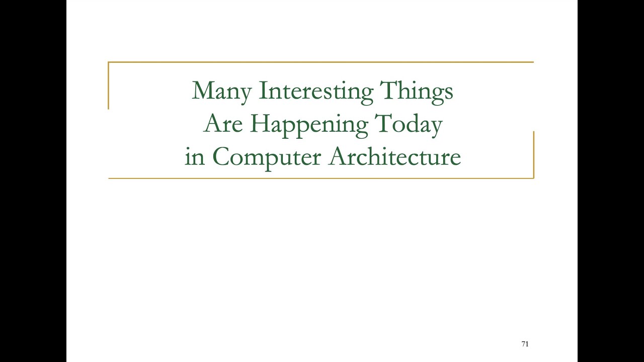 Seminar in Computer Architecture  - Lecture 1: Introduction and Basics (Fall 2021)