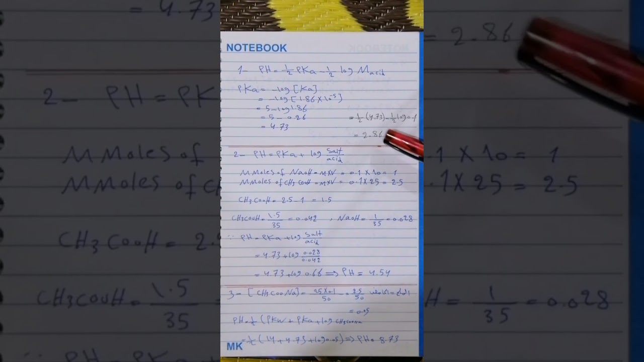 titration curve(حمض ضعيف+قاعدة قويه)