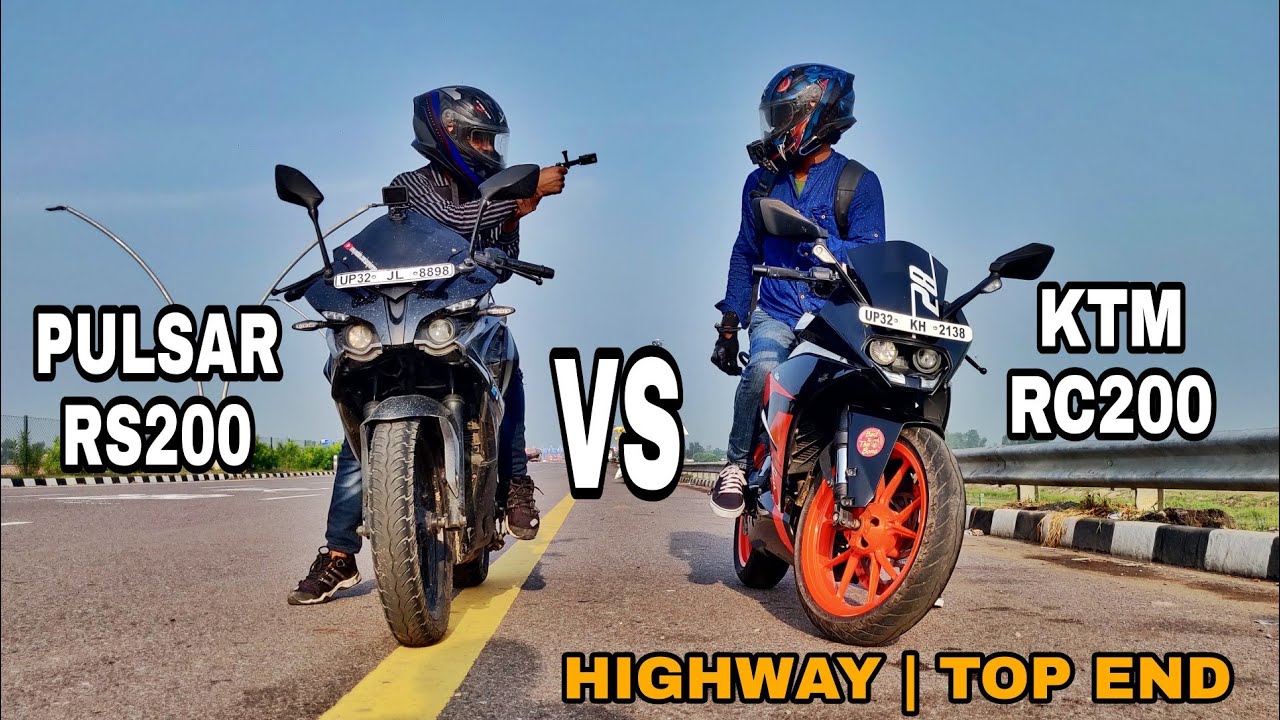 Pulsar RS200 Vs Ktm RC 200 || Long Race || Highway Top End
