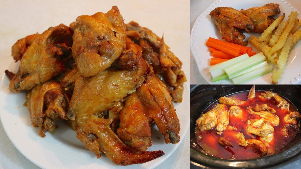 Crockpot Chicken Wings (Buffalo BBQ Chicken Wings): Slow Cooker Wings
