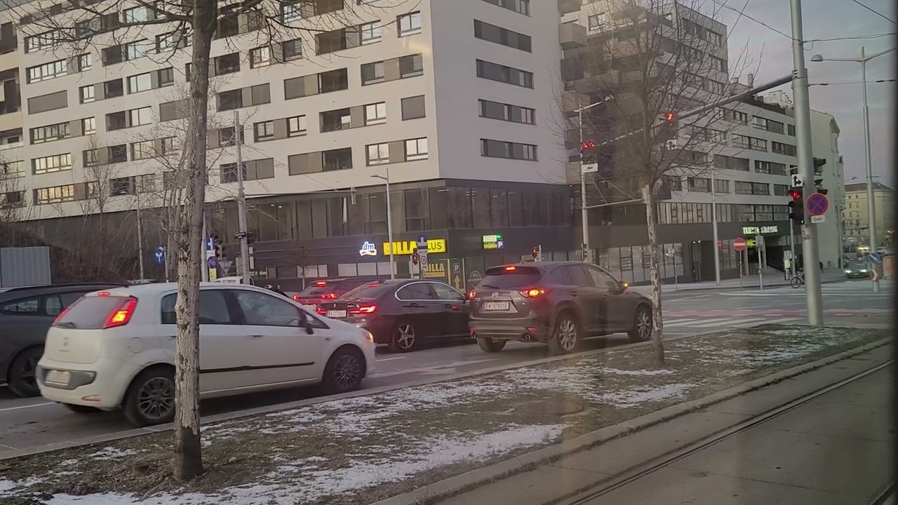 18 Mitfahrt Hauptbahnhof S U nach Schlachthausgasse U (Straßenbahn Wien Flexity Type D)(11.01.2024)