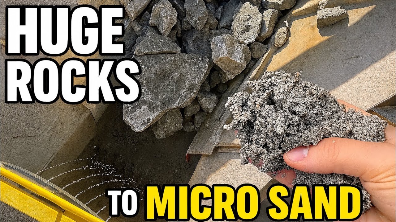 How High-Quality Construction Sand Is Made | From Huge Rocks to Micro Sand