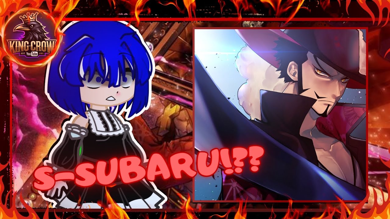 Re:Zero React To Natsuki Subaru As Dracule Mihawk  🏴‍☠️🦅 (One Piece) "SPEED 2X" [BR/ENG]