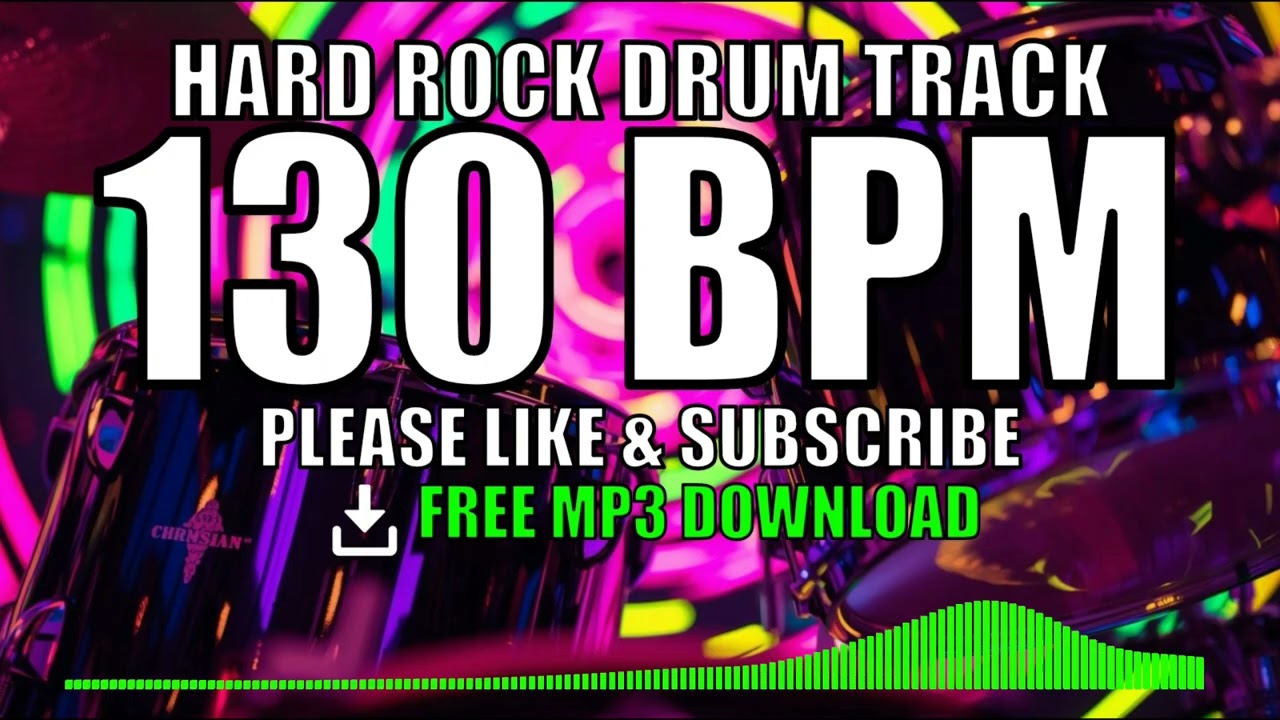 ⚡ Hard Rock Drum Track – 130 BPM | FREE MP3 DOWNLOAD 🥁