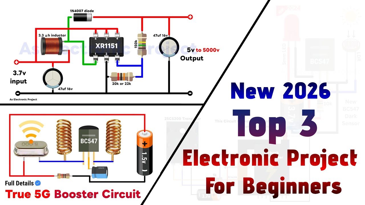 Top 3 Electronic Projects 😱💡 | Simple, Cheap & Super Useful
