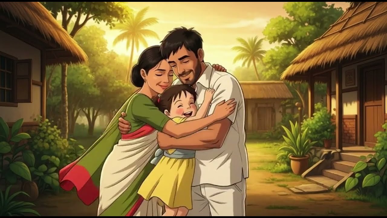 A Peaceful Morning in an Indian Village | Slow Life Family Routine | Ghibli Style