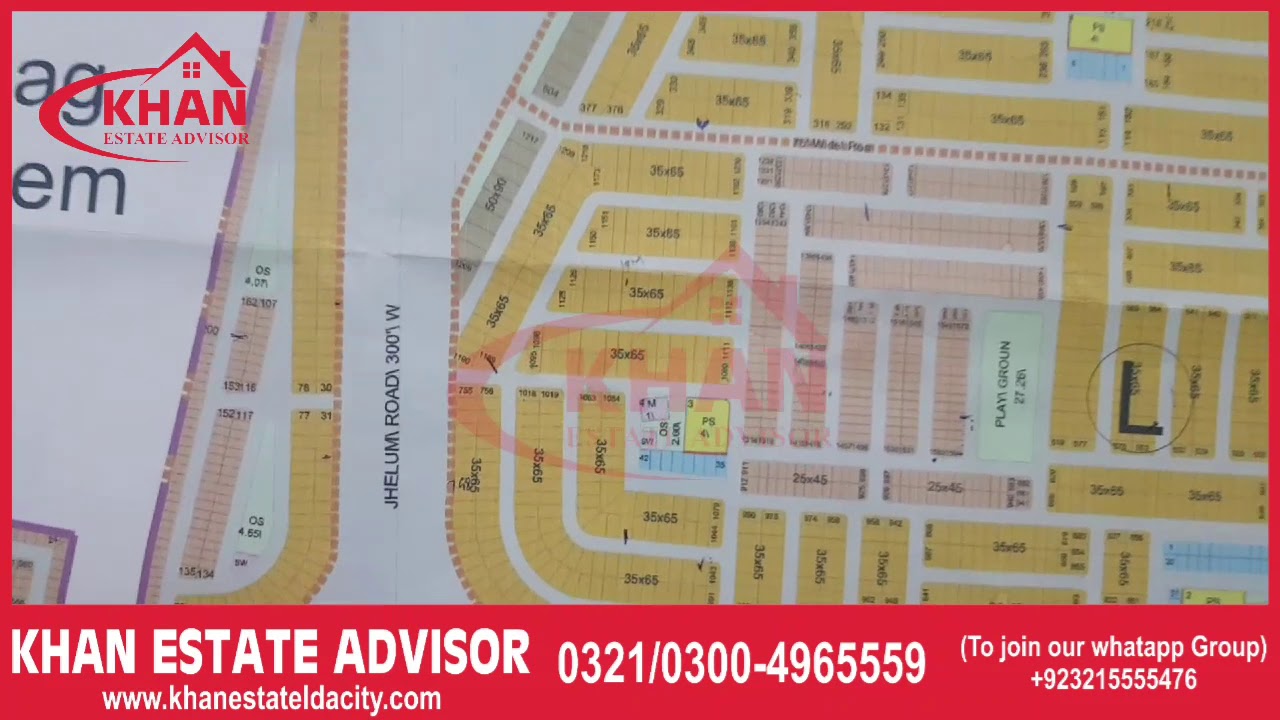 LDA City Phase 1 Map Block Wise Details ( A to Q ) By Khan Estate