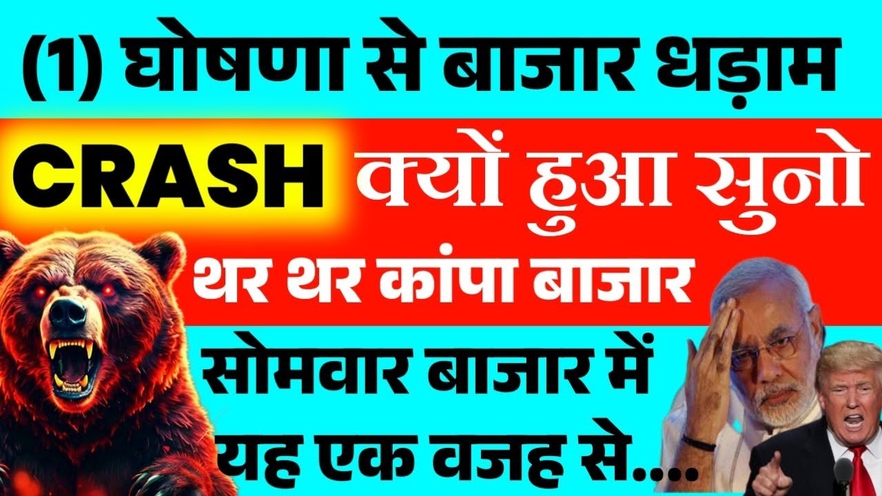 Sudden announcement and crash! And then recovery 🔴 | Monday Market Prediction| Nifty Prediction| ...