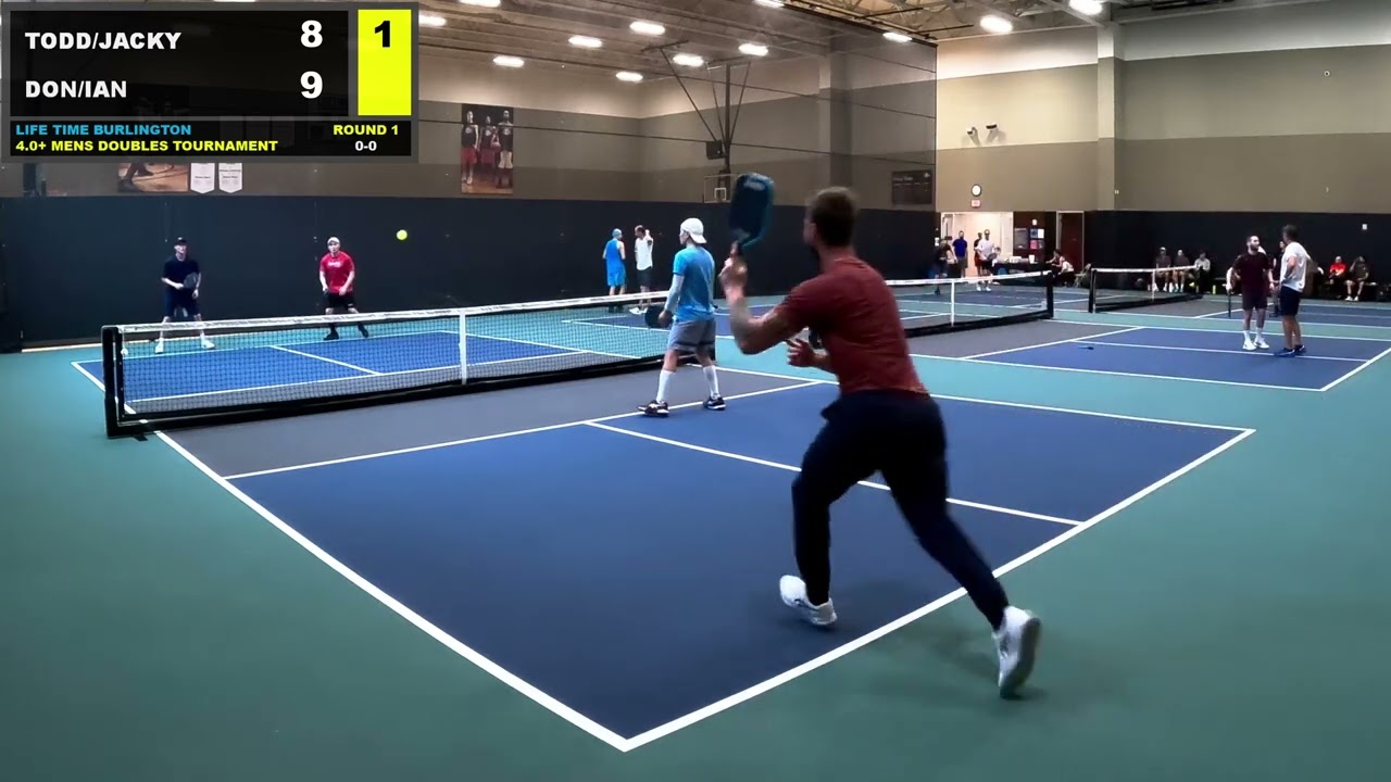 4.0+ Mens Doubles🏆 Rd1 | LIFE TIME Burlington Tournament | Todd/Jacky vs Ian/Don - 2/10/24