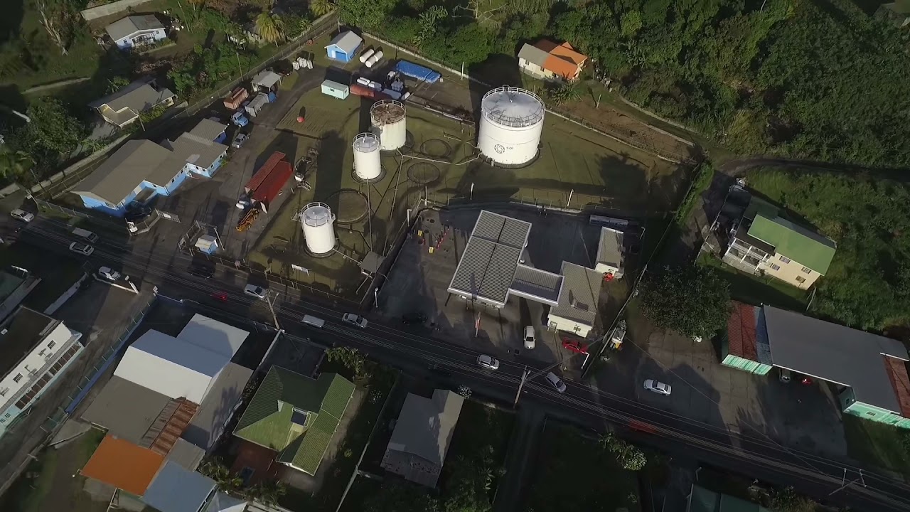 An aerial view of Arnos Vale St. Vincent & the Grenadines.