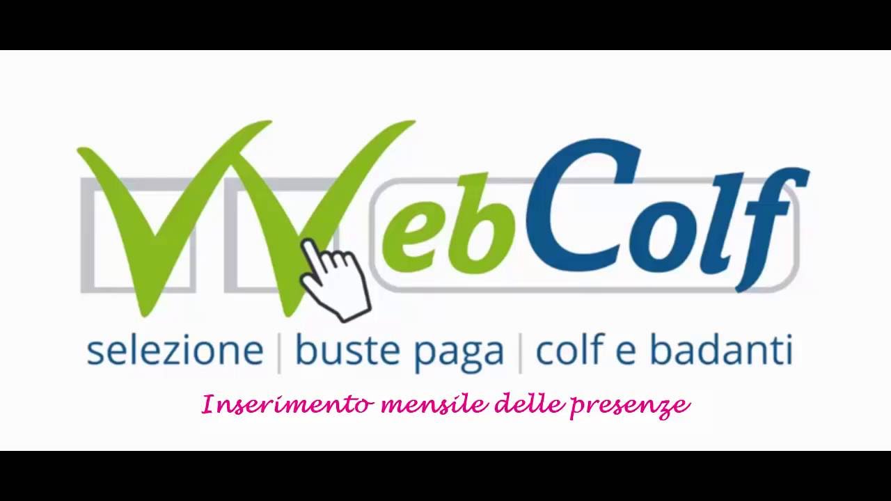 Inserimento Presenze Webcolf