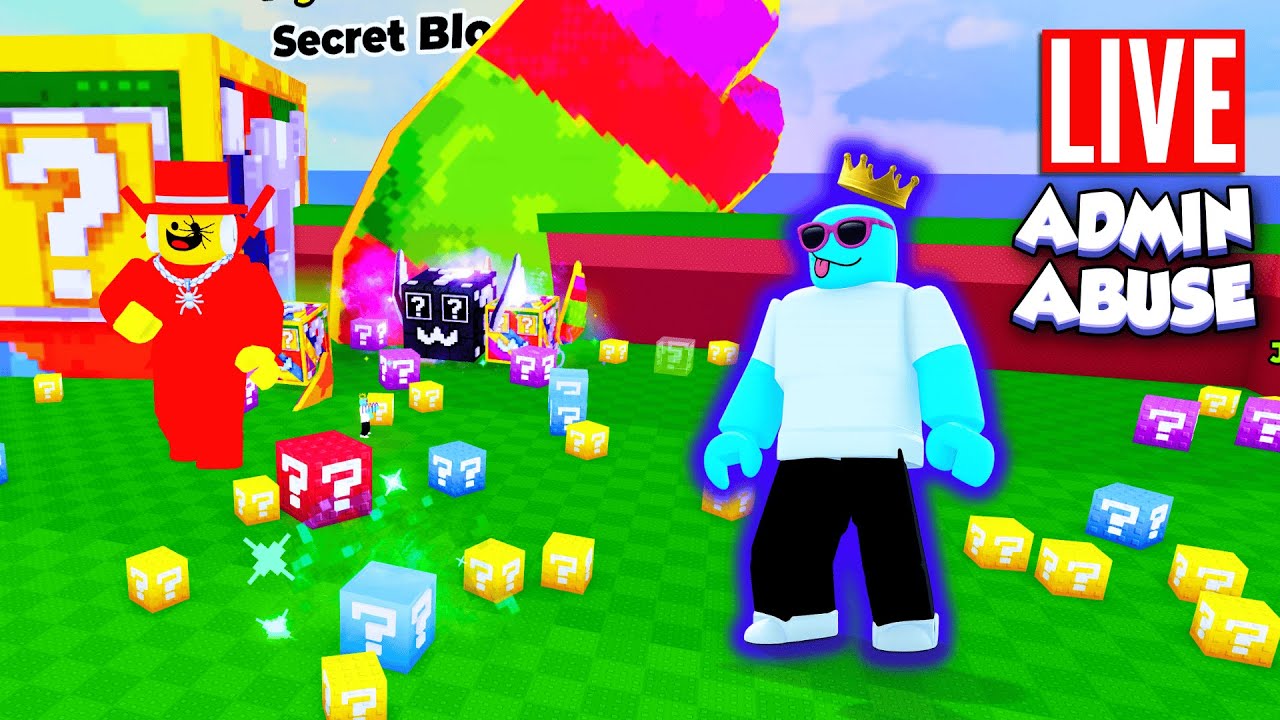 Break a Lucky Block Update and Admin Abuse LIVE!
