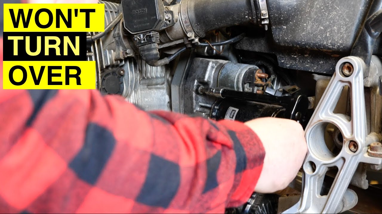 BMW R1150 GS Starter motor failure and replacement.