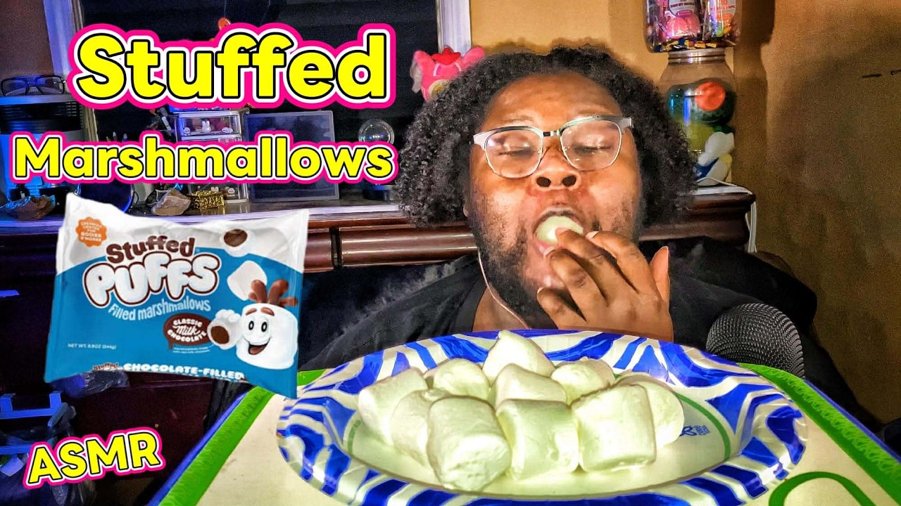 Chocolate Stuffed Marshmallows Eating Sounds