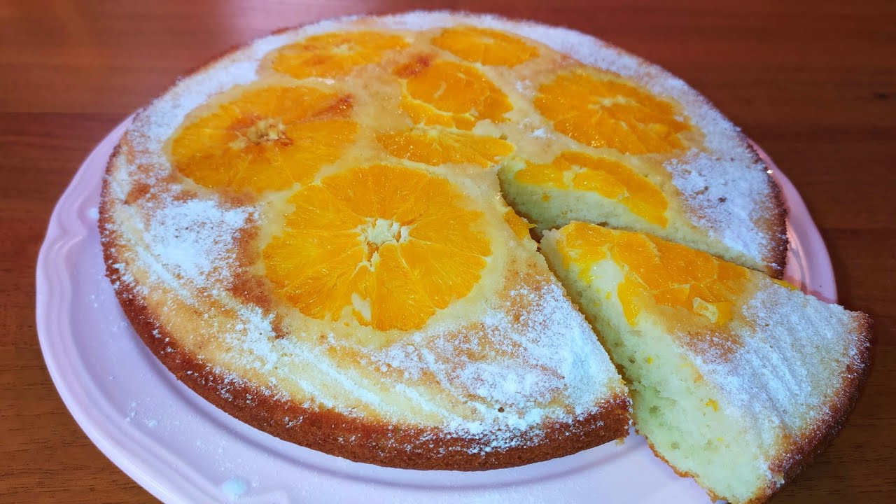 🍊Portağallı piroq.Yeni ilin ilk videosu2022.Portakallı kek.Апельсиновый пирог.Orange pie🍊