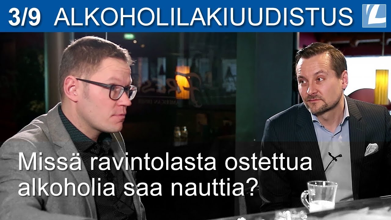 Alkoholilakiuudistus: Miss&auml; ravintolasta ostettua alkoholia saa nauttia?