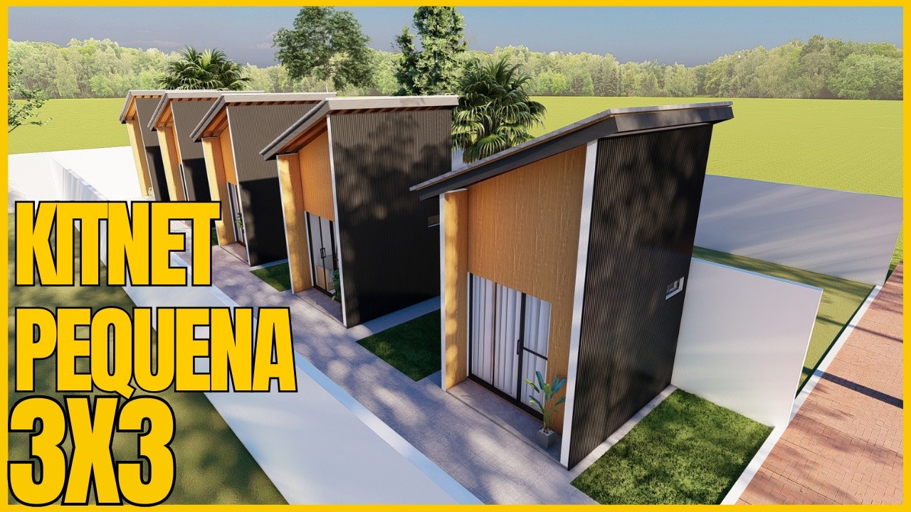 KITNET 3x3  isolada| Modelo de loft com 9m²