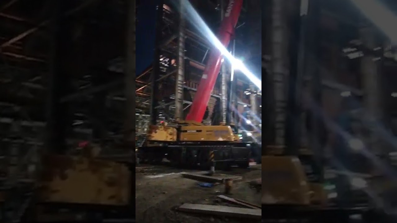 400mt 300mt crane working at 🌃 night...