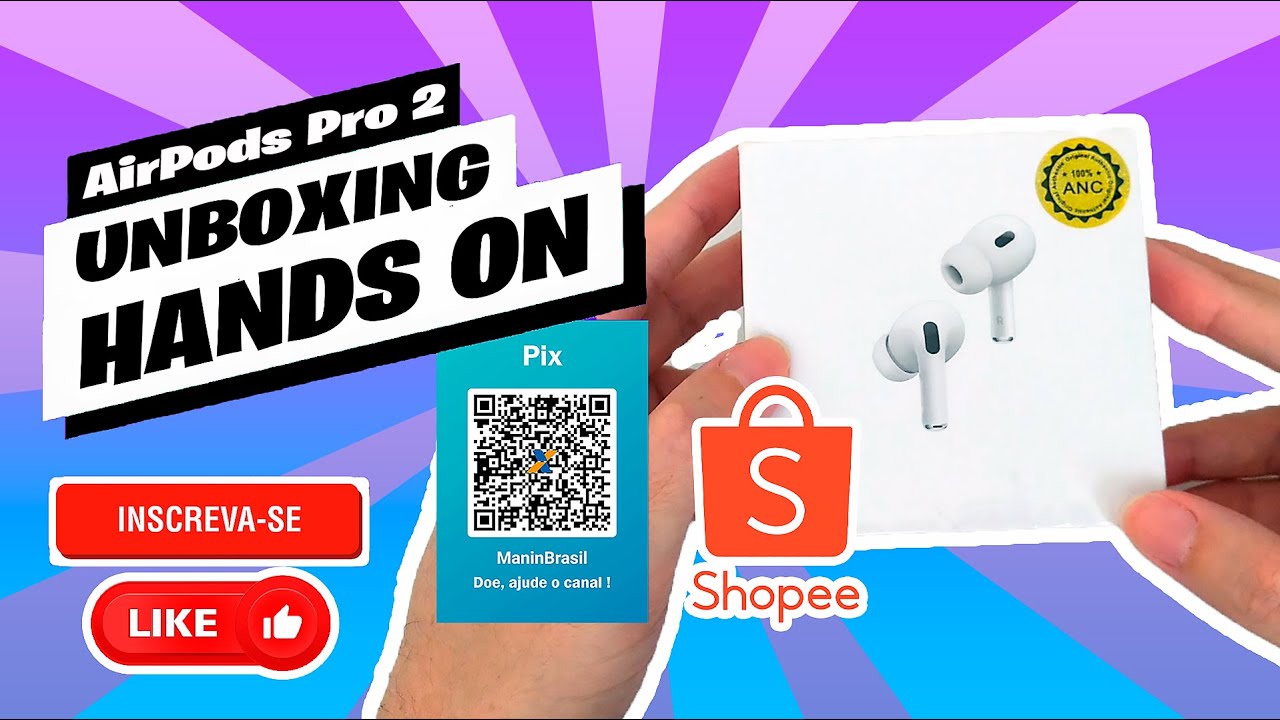AirPods Pro Apple da Shopee 🎧 Unboxing | Hands On / Review [PT-BR]